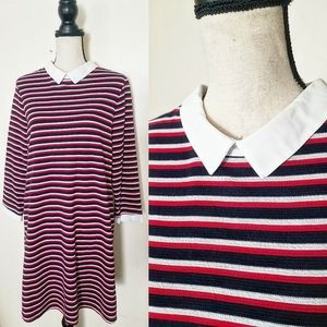 Atmosphere Red, White, and Blue Shirtdress || Size 12